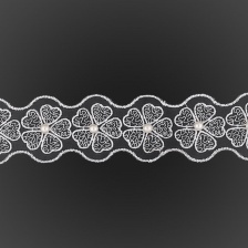 Цветочки из капроновой ленты, ширина 45 мм, намотка 20 ярдов, цвет белый (№7)