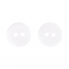 Пуговица пластиковая на два прокола, цвет белый, 20L