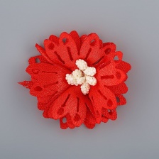 Цветочки декоративные, цвет красный, размер 40 мм, 