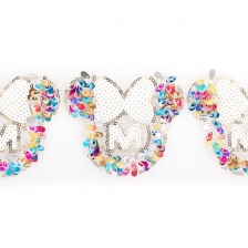 Аппликации пайетки, размер 100х90 мм, рулон 82 шт.