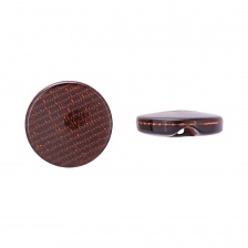 Пуговица пластиковая на полуножке, размер 20L, цвет коричневый с блестками