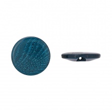 Пуговица пластиковая на полуножке, размер 34L, форма круглая, цвет бирюзовый