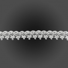 Кружево ажурное, ширина 40 мм, цвет белый, намотка 15 ярдов