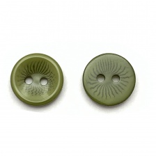 Пуговица пластиковая на два прокола, цвет хаки, 20L