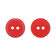 Пуговица пластиковая на два прокола, 20L, цвет красный