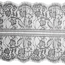 Кружево "Французское", ширина 280 мм, цвет черный, длина 3 метра