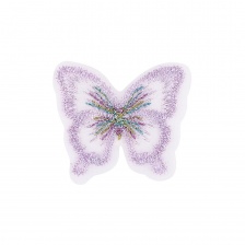 Аппликации бабочки из капрона, размер 37х30 мм цвет сиреневый