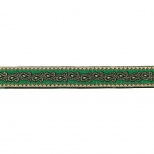 Жаккардовая лента,  ширина 25 мм, намотка 10 м, цвет зеленый