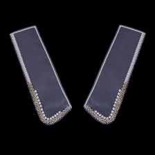 Воротник пришивной капроновый с микробисером и бусинами в тон основы, цвет белый, размер 200х65 мм