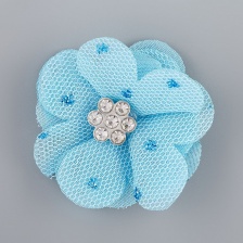 Цветочки декоративные, цвет голубой, размер 40 мм, 