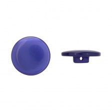 Пуговица пластиковая на ножке, синяя перламутровая, 32L