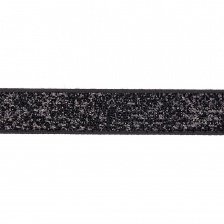 Декоративная лента бархатная, ширина 15 мм, намотка 50 ярдов,вет черный