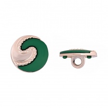 Пуговица пластиковая на ножке, зеленая, 28L