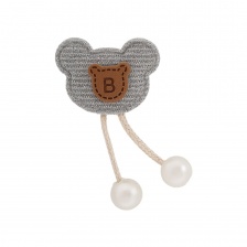 Аппликация 3D "Мышка", цвет серо-голубой, размер 30х50 мм 