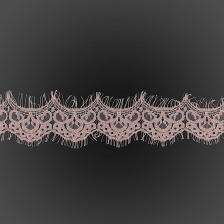 Кружево "Французское", ширина 60 мм, цвет грязно-розовый-2, длина 3 метра