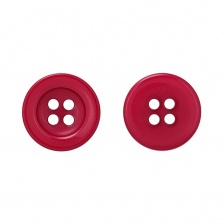 Пуговица пластиковая на четыре прокола, грязно-розовая, 40L