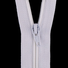 Молиня спираль, тип 5, разьемная, длина 40 см, цвет 101 (белый), "простой" бегунок