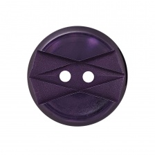 Пуговица пластиковая на два прокола, фиолетовая, 34L