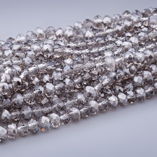 Бусины граненые Рондель (стекло), цвет дымчатый (92), 6 мм, 85шт/нить