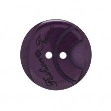 Пуговица пластиковая на два прокола, размер 40L, цвет фиолетовый
