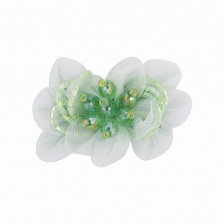 Аппликация с элементами из бисера, цвета мята, размер 70х50 мм