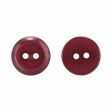 Пуговица пластиковая на два прокола, 20L, цвет бордо
