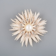 Цветочки декоративные, цвет шампань, диаметр 45 мм, 