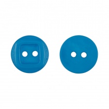 Пуговица пластиковая на два прокола, 20L, цвет синий