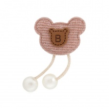 Аппликация 3D "Мышка", цвет грязно-розовый, размер 30х50 мм 