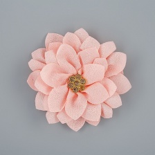 Цветочки декоративные со стразами, цвет грязно-розовый, диаметр 60 мм,