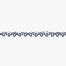 Кружево ажурное, ширина 26 мм, цвет темно- синий, намотка 15 ярдов