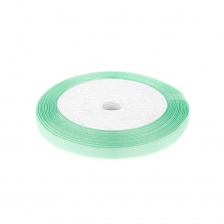 Декоративная лента атласная, ширина 6 мм, намотка 25 ярдов, цвет салатовый (№128)