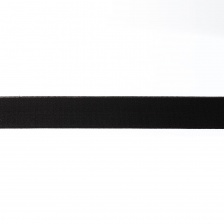 Лента бархатная, ширина 25 мм, цвет черный, намотка 50 ярдов