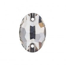 Стразы пришивные стеклянные Овал, цвет белый прозрачный, размер 11*17 мм, 144 шт/уп 