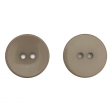 Пуговица пластиковая на два прокола, размер 40L, цвет коричневый