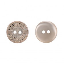 Пуговица пластиковая на два прокола Fashion, золотая, 20L