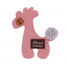 Аппликация 3D "Лошадка", цвет грязно-розовый, размер 50х60 мм