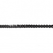 Пайетки на нитке, d=3 мм, цвет черный радужный