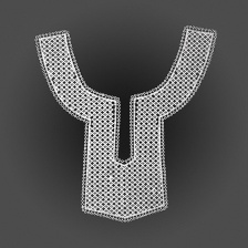 Воротник пришивной кружевной, размер 320х370 мм 