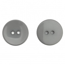 Пуговица пластиковая на два прокола, размер 40L, цвет серый