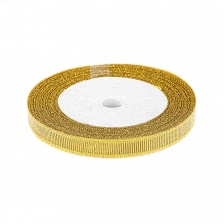 Лента люрикс, ширина 10 мм, цвет золотой, намотка 25 ярдов