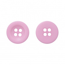 Пуговица пластиковая на четыре прокола, розовая, 40L