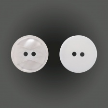 Пуговица пластиковая на два прокола, белая, 34L