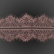 Кружево "Французское", ширина 140 мм, цвет грязно-розовый-1, длина 3 метра