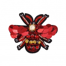 Аппликации  с элементами из бисера, размер 68х55 мм