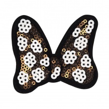 Термоаппликация "Бантик" с пайетками, размер 68х60 мм