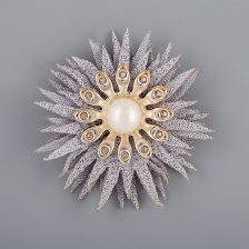 Цветочки декоративные, цвет серый, диаметр 45 мм, 