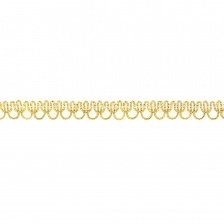 Тесьма отделочная металлизированная, ширина 12 мм, цвет золотой, намотка 15 ярдов