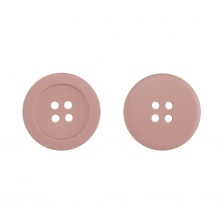 Пуговица пластиковая на четыре прокола, грязно-розовая, 48L