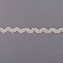 Декоративная тесьма вьюнок, ширина 8 мм,  намотка 15 ярдов, цвет никель (№42)